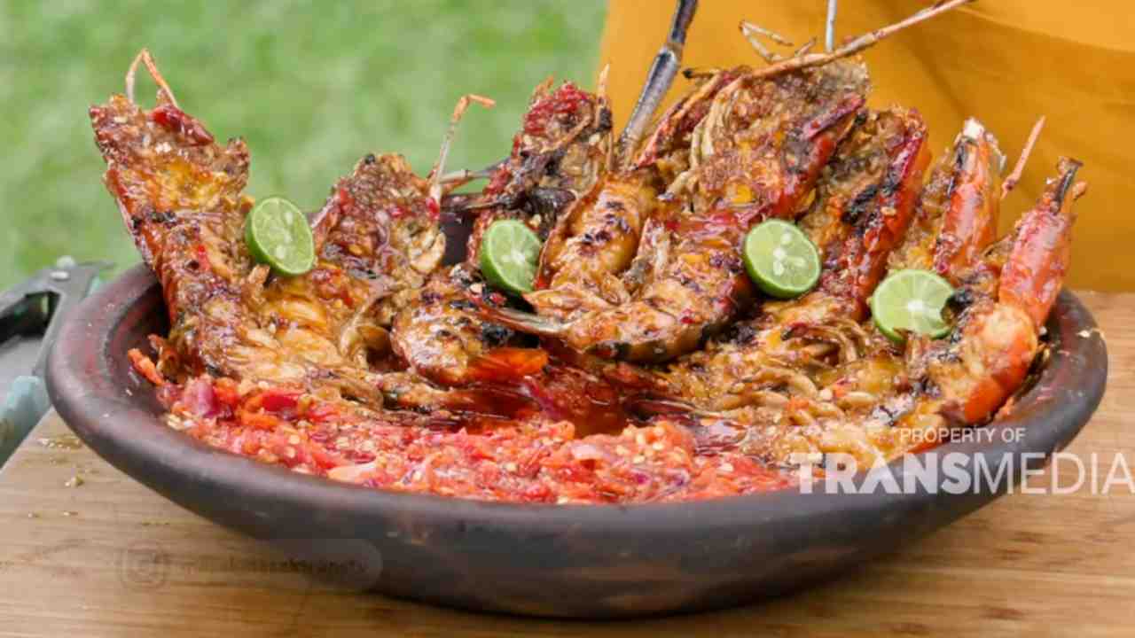 Udang Galah Bakar yang Manis Gurih Alami, Cocok dengan Sambal Pedas