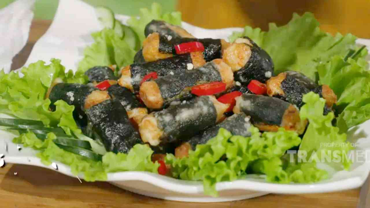 Ayam Udang Gulung Nori Penuh dengan Tekstur yang Mengejutkan